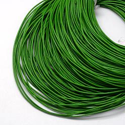 Green Spray Painted Cowhide Leather Cords, Green, 1.5mm, about 100yards/bundle(300 feet/bundle)