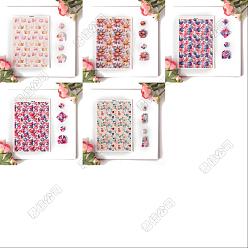 Mixed Shapes 5шт. 5 стили серия масляной живописи керамика глина бумага для водного переноса, переводные декали под глазурью, заколка для волос с подвесками для сережек своими руками, разнообразные, 138x95 мм, 1 шт / стиль