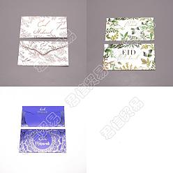 Mixed Color CHGCRAFT 3Sets 3 Styles Paper Envelopes, Rectangle with Word Eid Mubarak, Mixed Color, 175x95x1.5mm, 10pcs/set, 1set/style