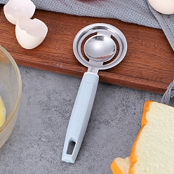 Светло-Синий 304 сепаратор яичного белка и желтка из нержавеющей стали, с пластиковой ручкой из полипропилена, инструмент для выпечки, голубой, 205x74 мм