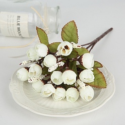 White Plastic Eucalyptus Artificial Flower, for Wedding Party Home Room Decoration Marriage Accessories, White, 240mm