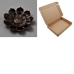 Красная Медь 60шт. подставка для благовоний из сплава, домашний офис чайхана дзен буддийские принадлежности, лотос, Красная медь, 57x11 мм