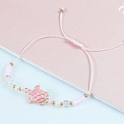 4 Colorful Turtle Bracelet, Ocean-themed Crystal Beads, Shrinkable Handmade Bracelet