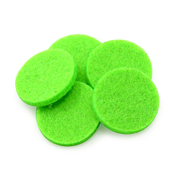 Lawn Green Fibre Perfume Pads, Essential Oil Diffuser Locket Pads, Flat Round, Lawn Green, 2.2cm