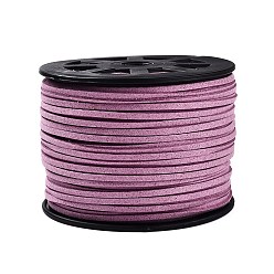 Plum Eco-Friendly Faux Suede Cord, Faux Suede Lace, Plum, 3.0x1.4mm, about 98.42 yards(90m)/roll