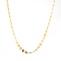 Золотой Ожерелья из нержавеющей стали в форме ракушки для женщин, золотые, 15.75 дюйм (40 см)