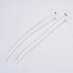 Stainless Steel Color 304 Stainless Steel Flat Head Pins, Stainless Steel Color, 40x0.5mm, Head: 1.5mm