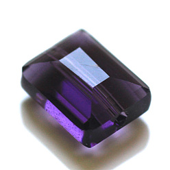 Indigo Imitations de perles de cristal autrichien, grade de aaa, facette, rectangle, indigo, 10x12x5.5mm, Trou: 0.9~1mm