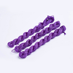 Фиолетовый Нейлоновая нить, нейлоновая нить для плетения браслета, фиолетовые, 1 мм, около 26.24 ярдов (24 м) / пачка, 10 расслоения / мешок, около 262.46 ярдов (240 м) / мешок