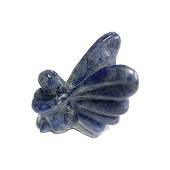 Sodalite Natural Sodalite Angel & Fairy Display Decorations, Figurine Home Decoration, Reiki Energy Stone for Healing, 40x45x40mm