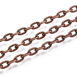 Красная Медь Железо кабельные сети, , несварные, с катушкой, овальные, Красная медь, 5.4x3.6x1 мм, с катушкой, около 328.08 футов (100 м) / рулон