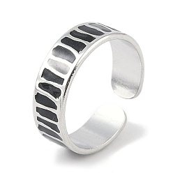 Нержавеющая Сталь Цвет 304 эмалевые кольца на пальцах манжеты из нержавеющей стали, открытые кольца для женщин, цвет нержавеющей стали, 6.5 мм, регулируемый