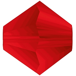 90070 840 Light Siam Matt Хрустальные бусины preciosa®, чешский хрусталь, биконус(451 69 302 рондель), 90070 840 светлый сиам матовый, 3 мм, отверстие : 0.8 мм