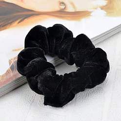 C91 black Simple Plush Hairband for Autumn and Winter - Minimalist Hair Accessories.