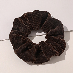 Coconut Brown Solid Color Cloth Elastic Hair Accessories, for Girls or Women, Scrunchie/Scrunchy Hair Ties, Coconut Brown, 40x100mm