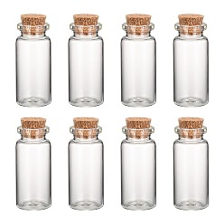 Прозрачный Шарик контейнеры Стеклянная банка, закупоренные бутылки, прозрачные, 2.2x5 см, Емкость: около 10 мл (0.34 жидких унций)