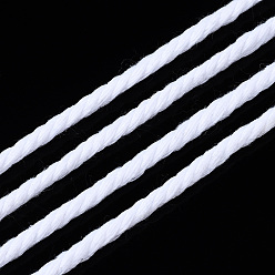 Белый Нити хлопчатобумажные, макраме шнур, декоративные нитки, для поделок ремесел, упаковка подарков и изготовление ювелирных изделий, белые, 3 мм, около 109.36 ярдов (100 м) / рулон