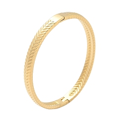 Настоящее золото 14K 304 браслеты из нержавеющей стали для женщин, пшеничный узор, ионное покрытие (ip), с застежками, реальный 14 k позолоченный, внутренний диаметр: 2x2-3/8 дюйм (5x5.95 см)