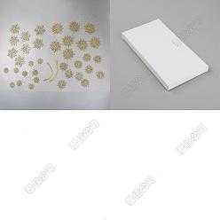 Светло-хаки 36шт. пластиковые подвески в виде снежинок, со шнуром, для украшения елки, светлый хаки, 50.5~105x45.5~97x2 мм, отверстие : 2.5~3 мм