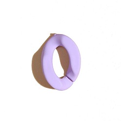 Violets Acrylic hand paint 23mm*17mm simple macaron seven-color chain opening buckle diy can be assembled chain