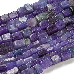 Schieferblau Naturweiß gefärbt Jade Perlen Stränge, Mischformen, Schieferblau, 7~19x5~11x5~10 mm, Bohrung: 1 mm