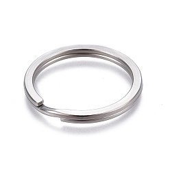 Stainless Steel Color 304 Stainless Steel Split Key Ring Clasps, For Keychain Making, Stainless Steel Color, 30x2.7mm, Inner Diameter: 24.5mm