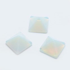 Opalite Opalite Cabochons, Pyramid, 20x20x12~13mm, Diagonal Length: 26mm