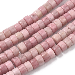 Rhodonite Natural Rhodonite Beads Strands, Flat Round/Disc, 4x2mm, Hole: 0.7mm, about 154pcs/strand, 15.43 inch(39.2cm)
