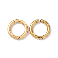 Golden 304 Stainless Steel Clip-om Earring, Round, Golden, 15x2.5mm