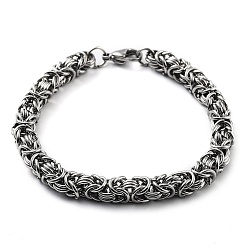 Stainless Steel Color 304 Stainless Steel Rope Chain Bracelet, Stainless Steel Color, 8-1/2 inch(21.6cm)