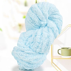 Sky Blue Arm Knitting Yarn, Super Softee Thick Fluffy Jumbo Chenille Polyester Yarn, for Blanket Pillows Home Decoration Projects, Sky Blue, 20mm, about 29.53 yards(27m)/skein