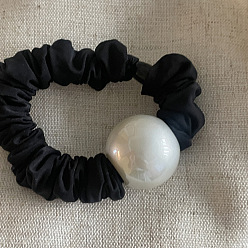 Черный Ткань эластичные аксессуары для волос, для девочек или женщин, резинка для волос / резинки для волос, чёрные, 60 мм