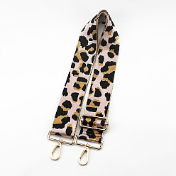 Misty Rose Leopard Print Pattern Polyester Adjustable Wide Shoulder Strap, with Swivel Clasps, for Bag Replacement Accessories, Light Gold, Misty Rose, 80~130x5cm
