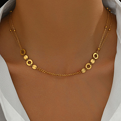 Настоящее золото 18K Модные винтажные 201 цепочки из нержавеющей стали для женщин, реальный 18 k позолоченный, 16.73 дюйм (42.5 см)