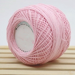 Pink 45g Cotton Size 8 Crochet Threads, Embroidery Floss, Yarn for Lace Hand Knitting, Pink, 1mm