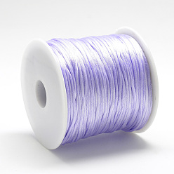 Plum Nylon Thread, Rattail Satin Cord, Plum, about 1mm, about 76.55 yards(70m)/roll
