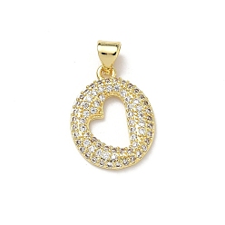 Letter O Латунные микро проложить кубического циркония подвески, стойки покрытие, буквы, без свинца и без кадмия, долговечный, реальный 18 k позолоченный, Письмо O, 19.5x14.5x2.5 мм, отверстие : 3.9x3.3 мм