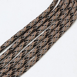 Седло Коричневый 7 внутренние сердечники веревки из полиэстера и спандекса, для изготовления веревочных браслетов, седло коричневый, 4 мм, около 109.36 ярдов (100 м) / пачка, 420~500 г / пачка