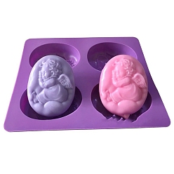 Средний Фиолетовый Угловые силиконовые формы для мыла своими руками, формы для литья смолы, для уф-смолы, изготовление ювелирных изделий из эпоксидной смолы, средне фиолетовый, 180x150x28 мм