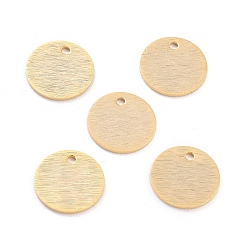 Real 24K Gold Plated Brass Charms, Flat Round, Real 24K Gold Plated, 12x1mm, Hole: 1.4mm