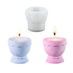 Белый Подсвечник из яичной скорлупы своими руками силиконовые формы, для изготовления ароматерапевтических подсвечников, формы для литья смолы, для уф-смолы, изготовление ювелирных изделий из эпоксидной смолы, белые, 58x55 мм