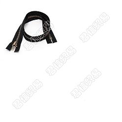 Noir Accessoires de vêtement fingerinspire, métal avec fermeture éclair en nylon, composants de fermeture à glissière, noir, 68x3.5x0.3 cm