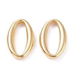 Golden 304 Stainless Steel Linking Ring Pendants, Oval Ring, Golden, 16x10x2.5mm, Inner Diameter: 4mm