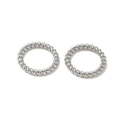 Color de Acero Inoxidable 304 Anillos de unión de anillos trenzados de acero inoxidable, No se empaña, color acero inoxidable, 12x1.5 mm, diámetro interior: 8.5 mm