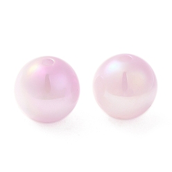 Thistle Iridescent Opaque Resin Beads, Candy Beads, Round, Thistle, 12x11.5mm, Hole: 2mm