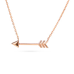Rose Gold TINYSAND Chic 925 Sterling Silver Arrows Pendant Necklaces, Rose Gold, 17 inch