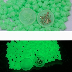 Lime Luminous Sealing Wax Particles, for Retro Seal Stamp, Star, Lime, Packing: 125x90mm