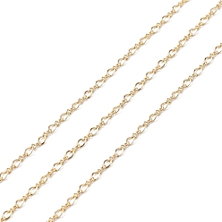 Real 14K Gold Filled Brass Figaro Chains, Soldered, Real 14K Gold Filled, Link: 3.2x2x0.5mm and 3x1x0.5mm