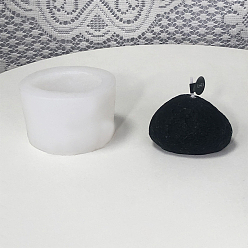 White DIY Silicone Stone Nugget Shape Candle Molds, for Scented Candle Making, White, 7.3x6.3x4.5cm