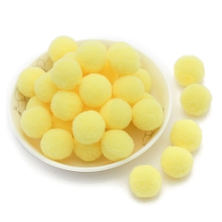 Champagne Yellow Polyester Ball, Costume Accessories, Clothing Accessories, Round, Champagne Yellow, 10mm, 288pcs/bag